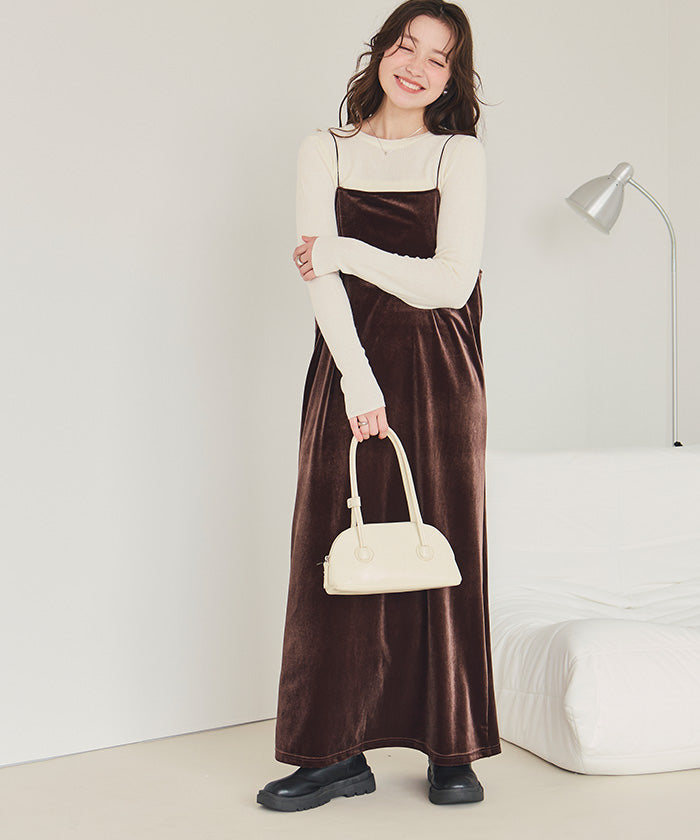 ティティベイト titivate チクチクしないウールブレンドクルーネックリブニット （ブラック） ブラック