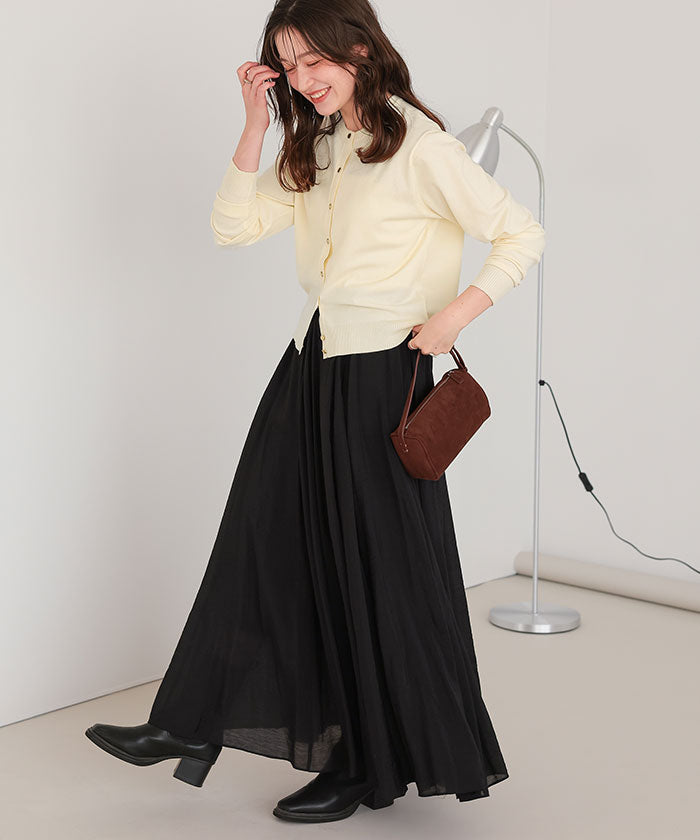 ティティベイト titivate なめらか手触りカシミヤタッチニットカーディガン （アイボリー） アイボリー