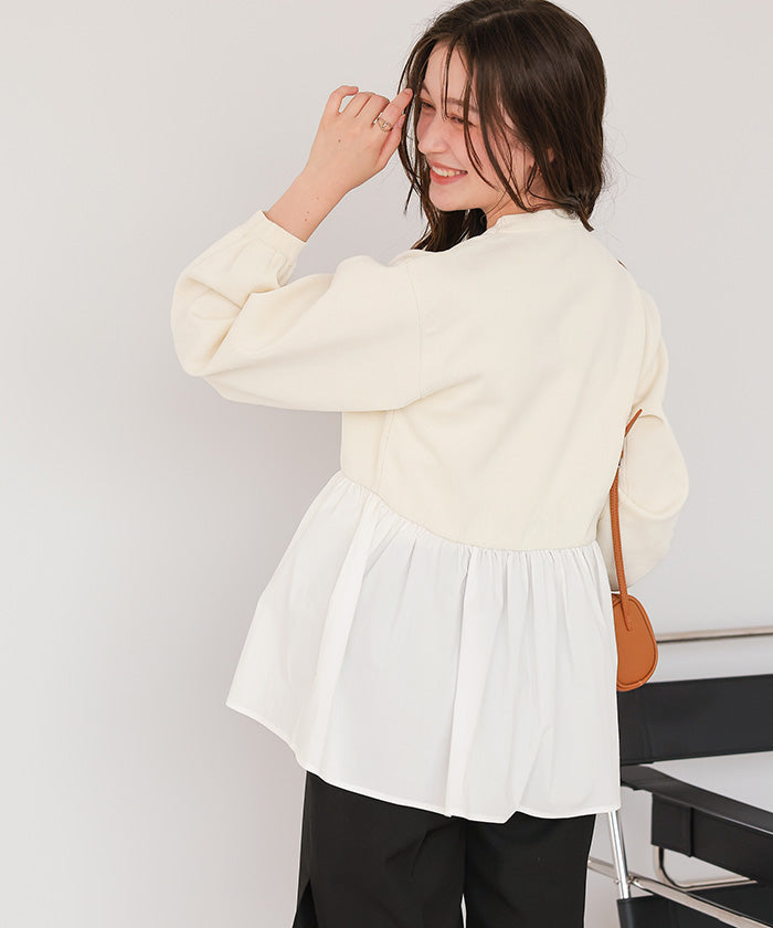 ティティベイト titivate ペプラムドッキングニットプルオーバー （ブラック2） ブラック2