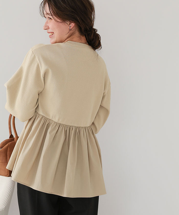 ティティベイト titivate ペプラムドッキングニットプルオーバー （ブラック2） ブラック2