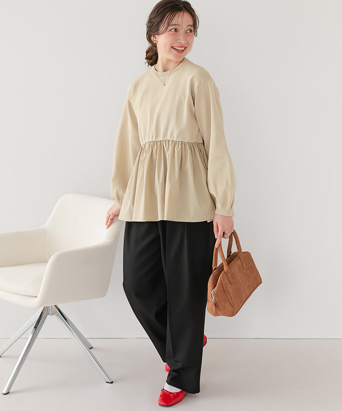 ティティベイト titivate ペプラムドッキングニットプルオーバー （ブラック2） ブラック2