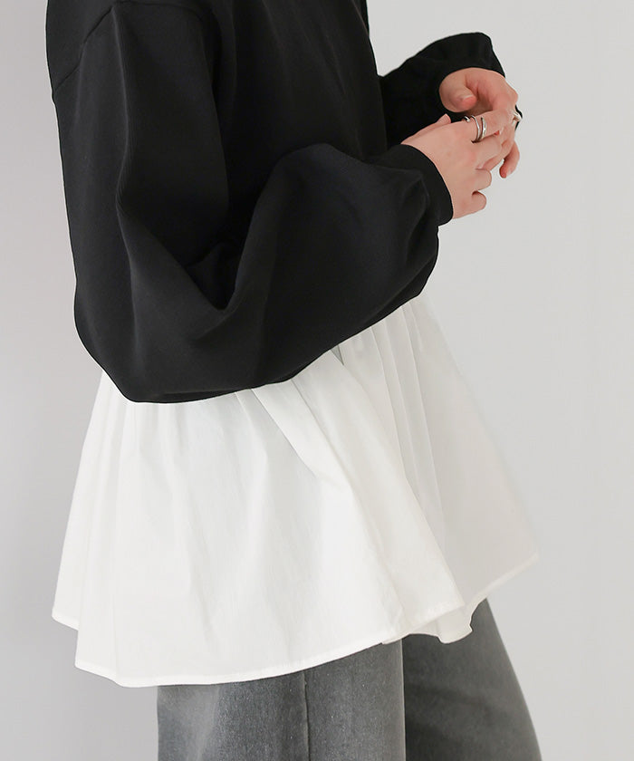 ティティベイト titivate ペプラムドッキングニットプルオーバー （ブラック2） ブラック2