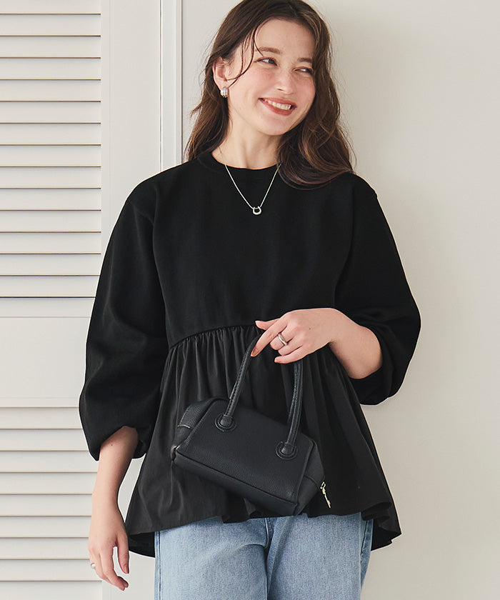 ティティベイト titivate ペプラムドッキングニットプルオーバー （ブラック2） ブラック2