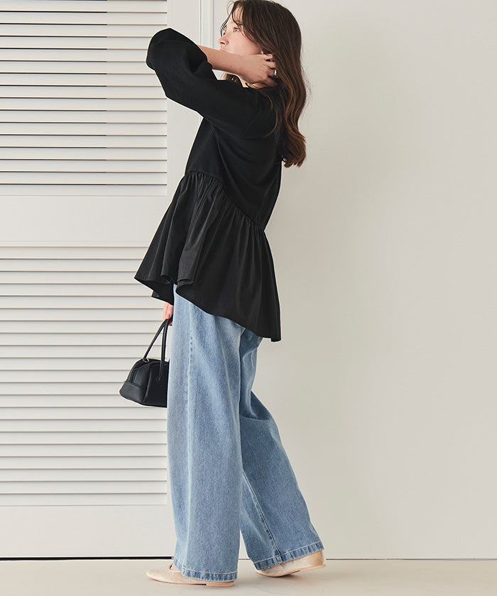 ティティベイト titivate ペプラムドッキングニットプルオーバー （ブラック2） ブラック2