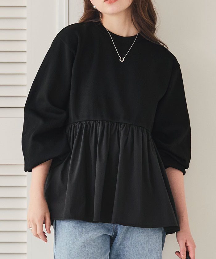 ティティベイト titivate ペプラムドッキングニットプルオーバー （ブラック2） ブラック2