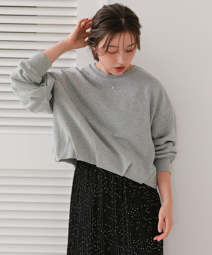 ティティベイト titivate ボリュームスリーブバルーンスウェットトップス （グレー） グレー