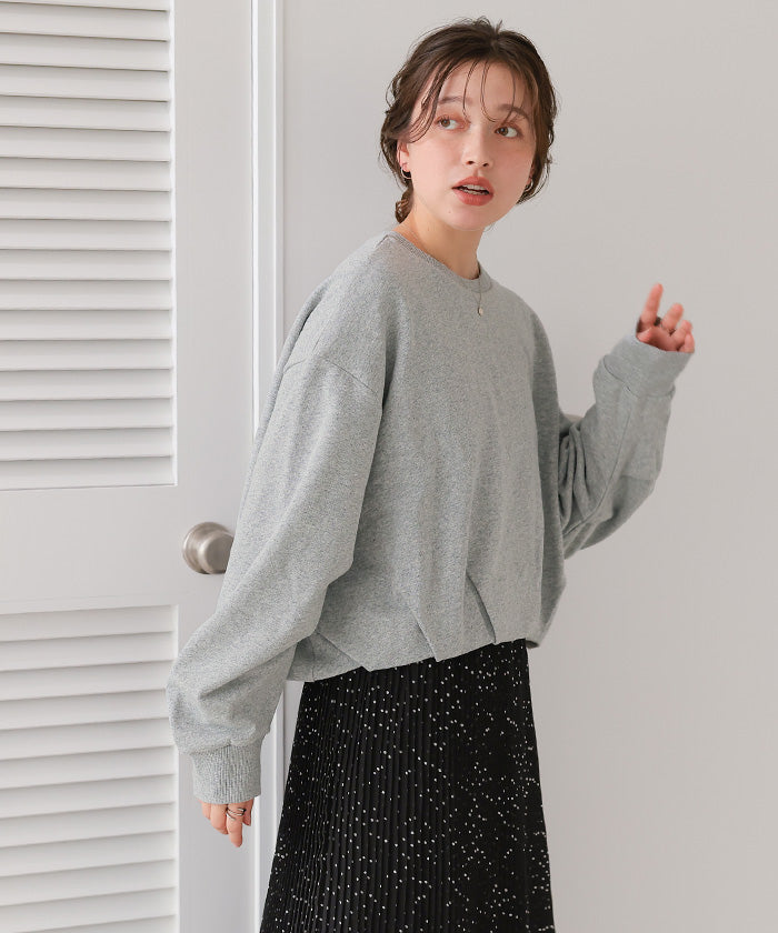 ティティベイト titivate ボリュームスリーブバルーンスウェットトップス （グレー） グレー