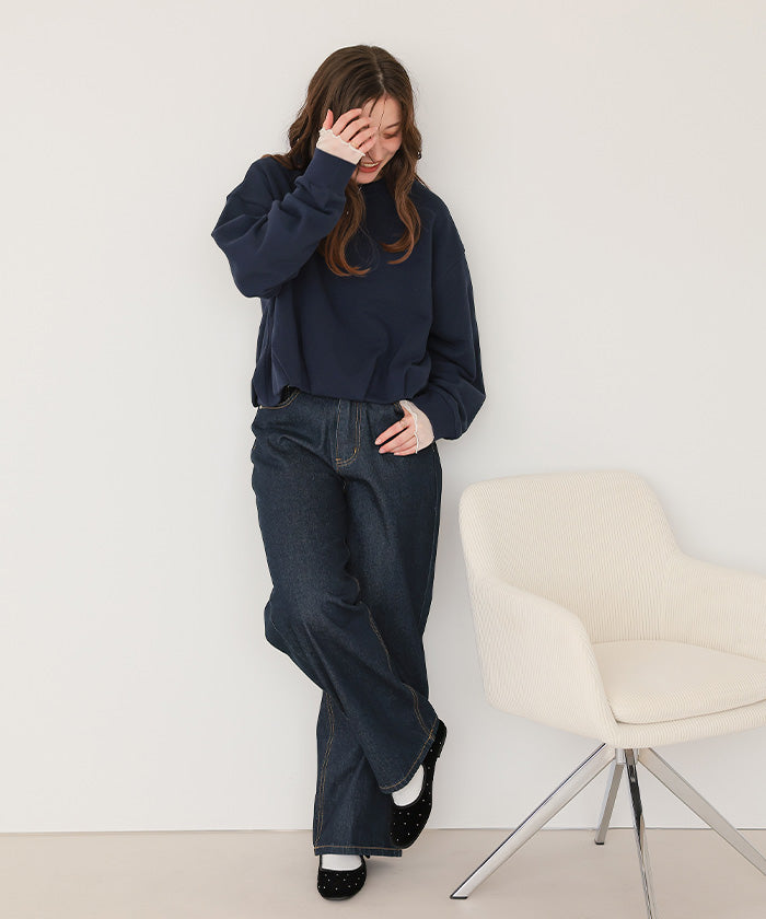 ティティベイト titivate ボリュームスリーブバルーンスウェットトップス （グレー） グレー