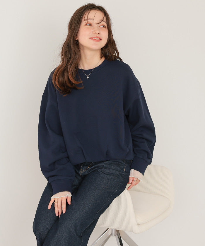 ティティベイト titivate ボリュームスリーブバルーンスウェットトップス （グレー） グレー