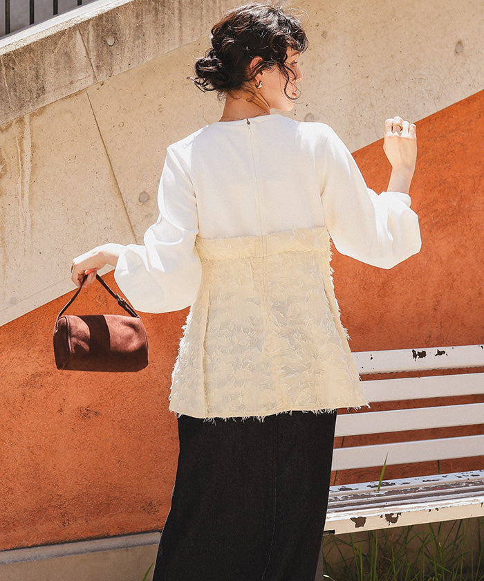 ティティベイト titivate ビスチェライクドッキングペプラムトップス （ブラック） ブラック