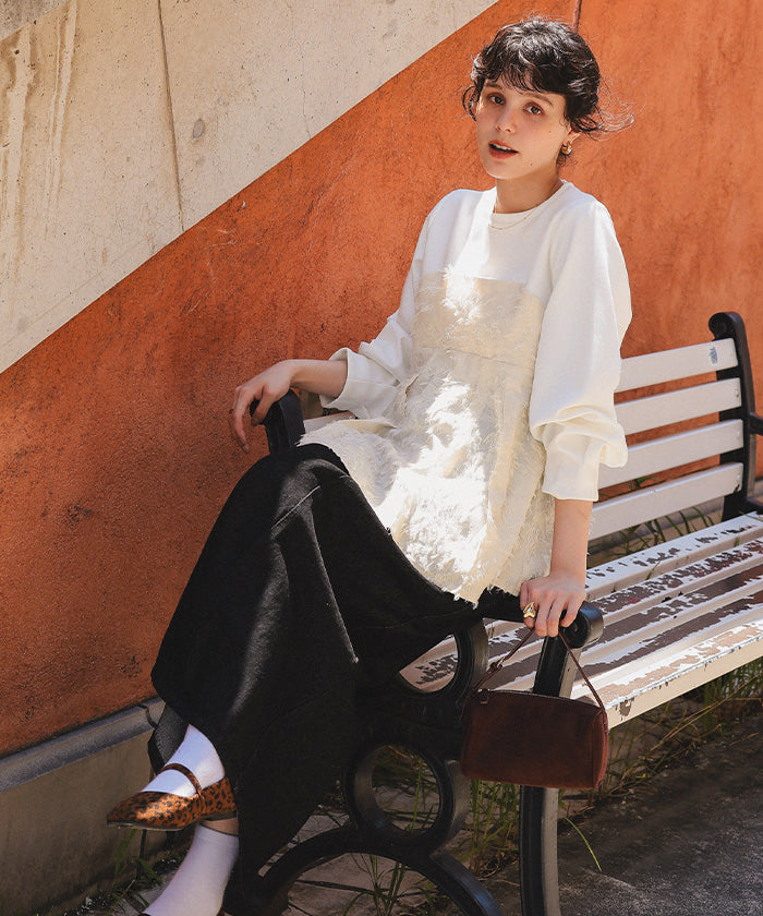 ティティベイト titivate ビスチェライクドッキングペプラムトップス （ブラック） ブラック