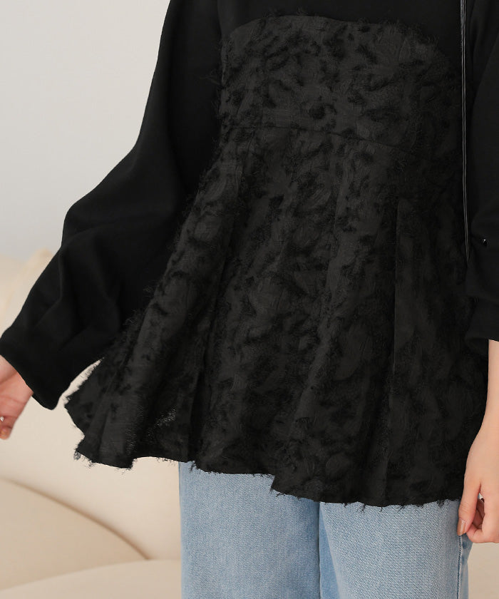 ティティベイト titivate ビスチェライクドッキングペプラムトップス （ブラック） ブラック