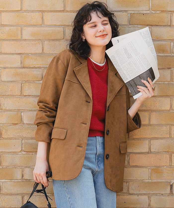 ティティベイト titivate フェイクスエードジャケット （ブラウン） ブラウン