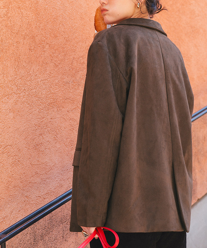 ティティベイト titivate フェイクスエードジャケット （ブラウン） ブラウン