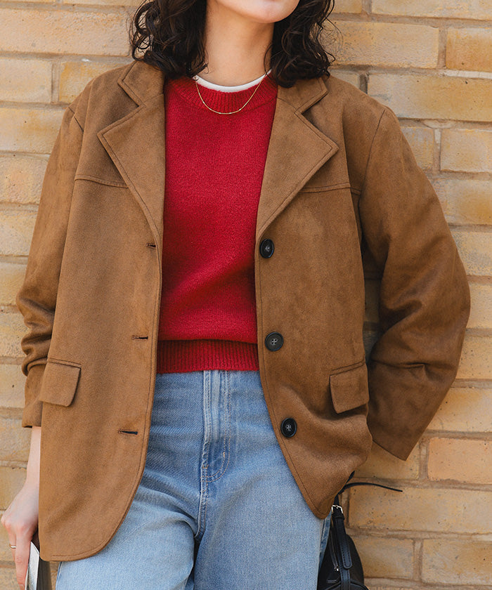 ティティベイト titivate フェイクスエードジャケット （ブラウン） ブラウン