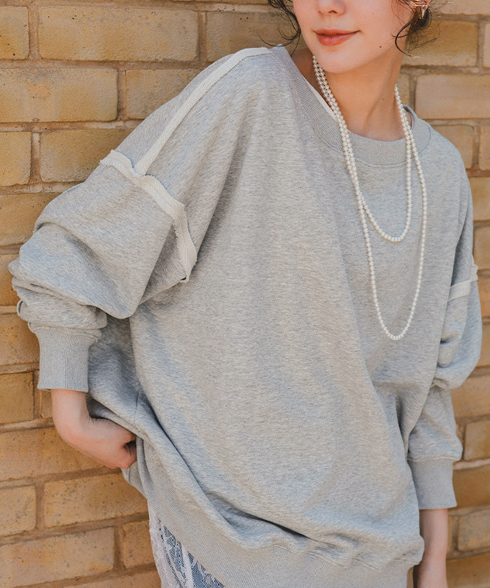 ティティベイト titivate リメイクライクオーバーサイズスウェット （オートミール） オートミール