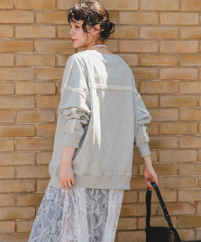 ティティベイト titivate リメイクライクオーバーサイズスウェット （オートミール） オートミール