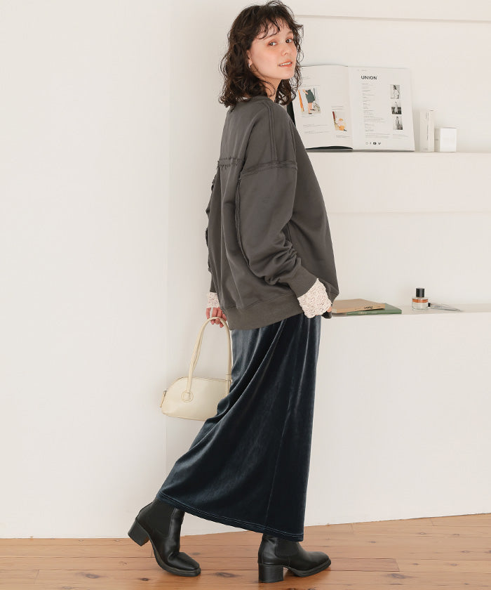 ティティベイト titivate リメイクライクオーバーサイズスウェット （オートミール） オートミール