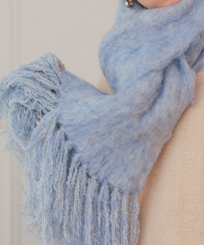 ティティベイト titivate モヘアタッチボリュームマフラー （ライトブルー） ライトブルー