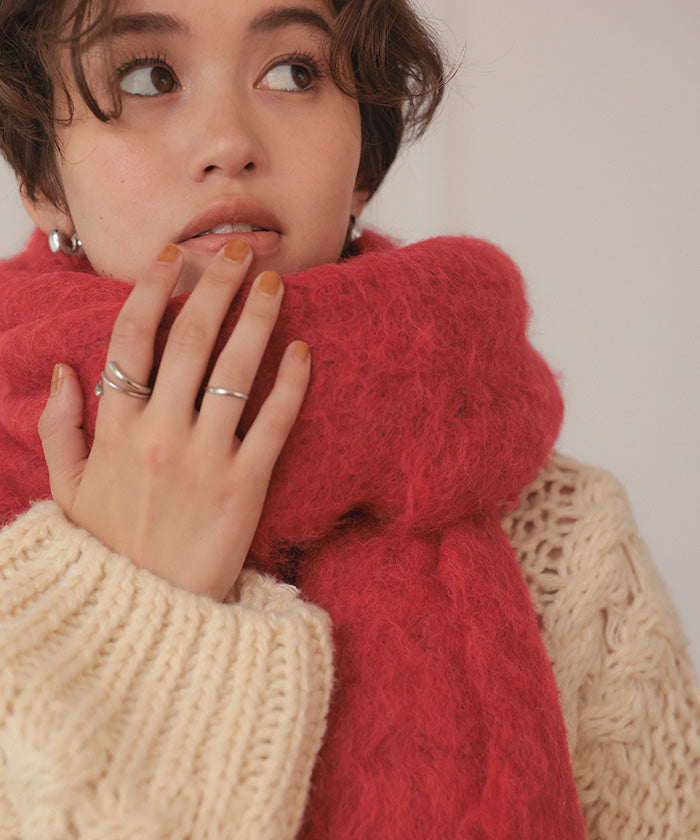 ティティベイト titivate モヘアタッチボリュームマフラー （ライトブルー） ライトブルー