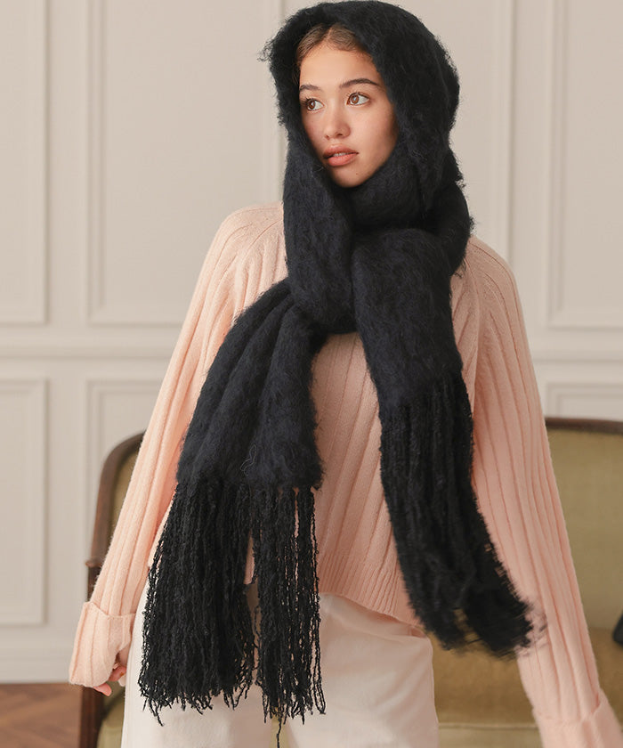 ティティベイト titivate モヘアタッチボリュームマフラー （ライトブルー） ライトブルー