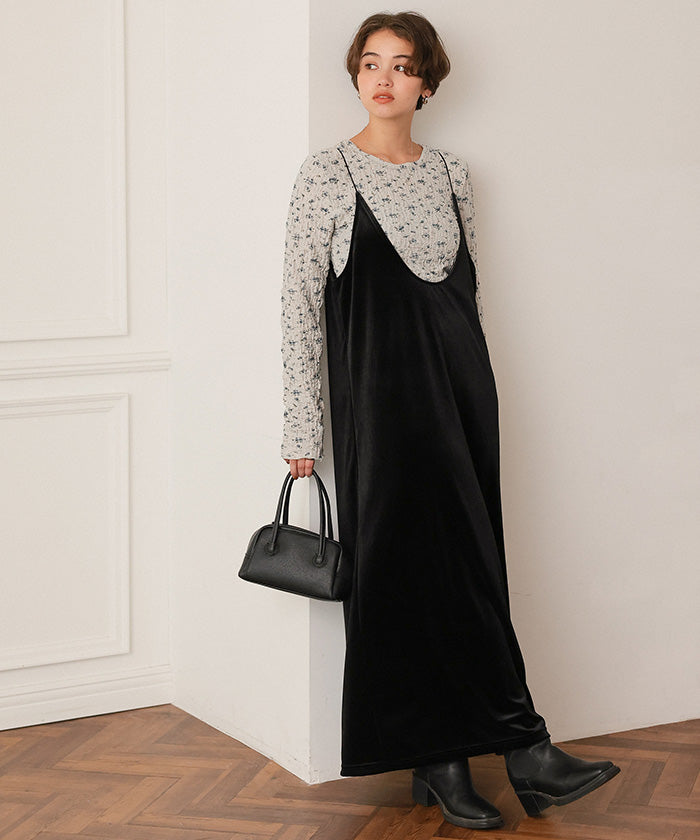 ティティベイト titivate 前後2wayフラワージャガードカットソートップス （ライトブルー） ライトブルー