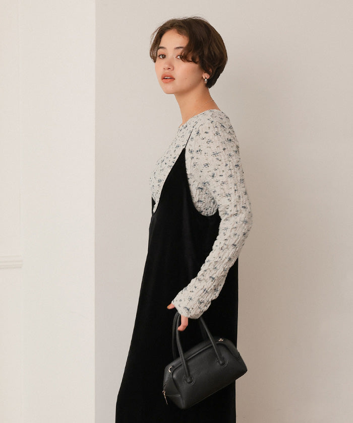 ティティベイト titivate 前後2wayフラワージャガードカットソートップス （ライトブルー） ライトブルー