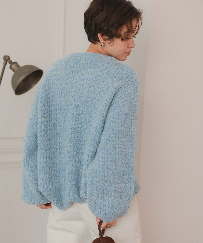 ティティベイト titivate ゆったりルーズブークレーニットトップス/チュニック （グレー） グレー