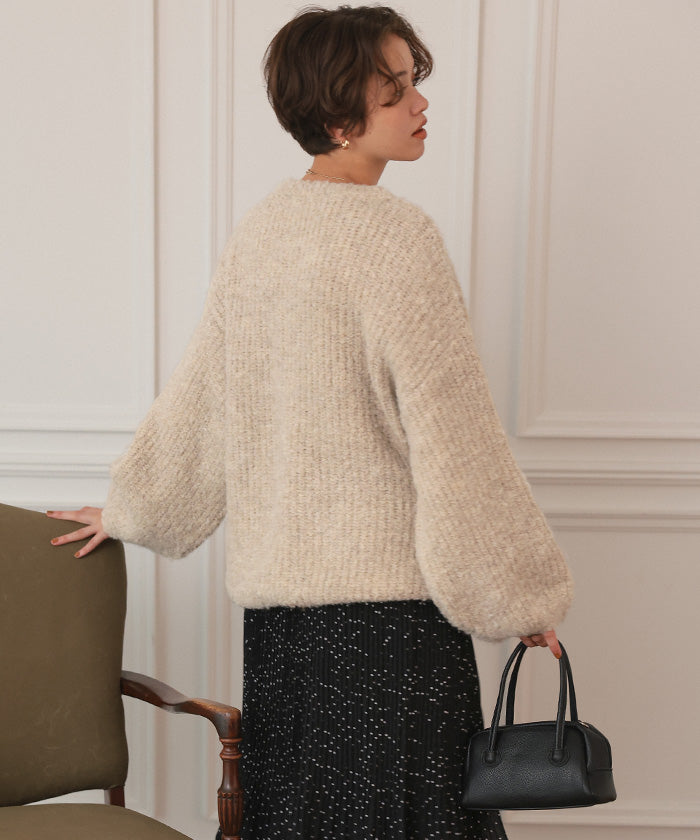 ティティベイト titivate ゆったりルーズブークレーニットトップス/チュニック （グレー） グレー