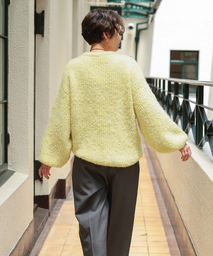 ティティベイト titivate ゆったりルーズブークレーニットトップス/チュニック （グレー） グレー