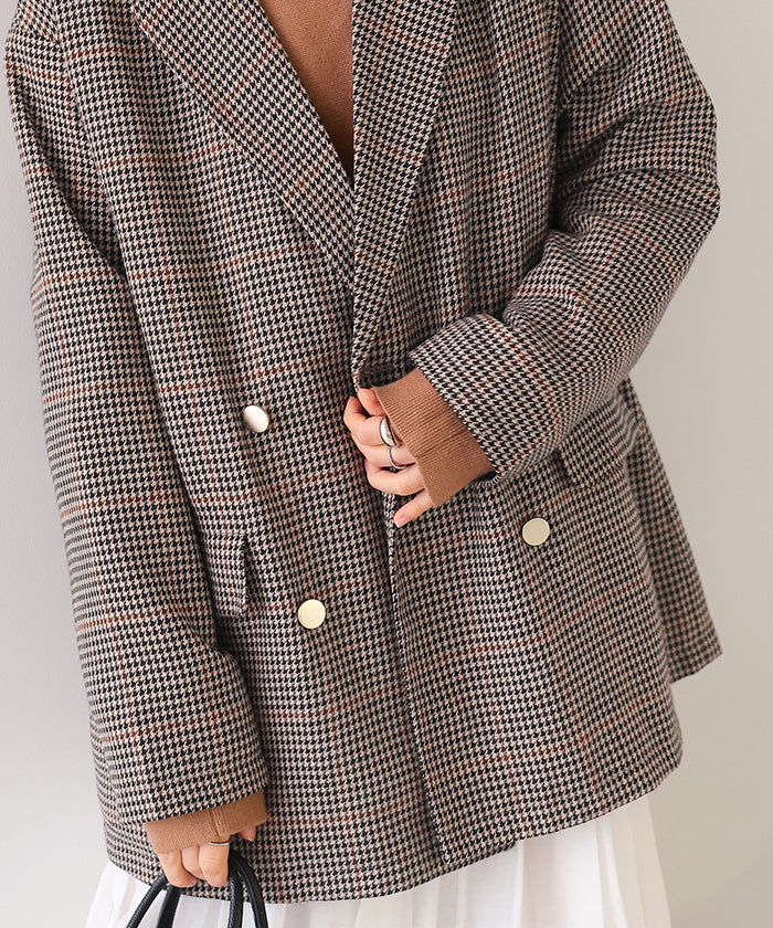 ティティベイト titivate ゴールド釦ダブルテーラードジャケット （チャコール） チャコール