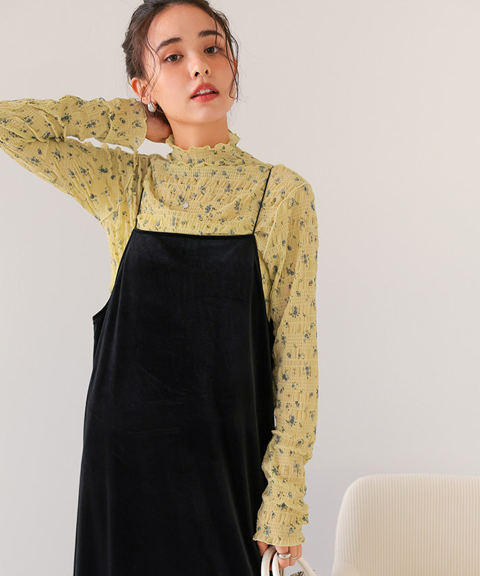 ティティベイト titivate フラワーレースボトルネックトップス （オフホワイト） オフホワイト