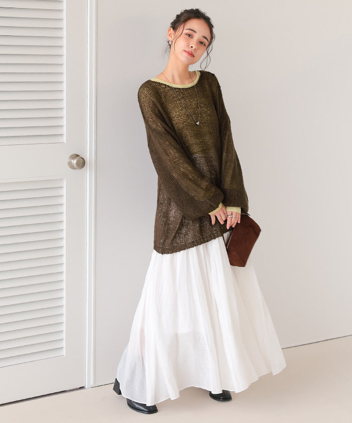 ティティベイト titivate モヘアタッチローゲージシアーニット （エクリュ） エクリュ