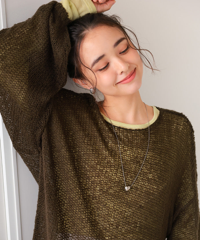 ティティベイト titivate モヘアタッチローゲージシアーニット （エクリュ） エクリュ