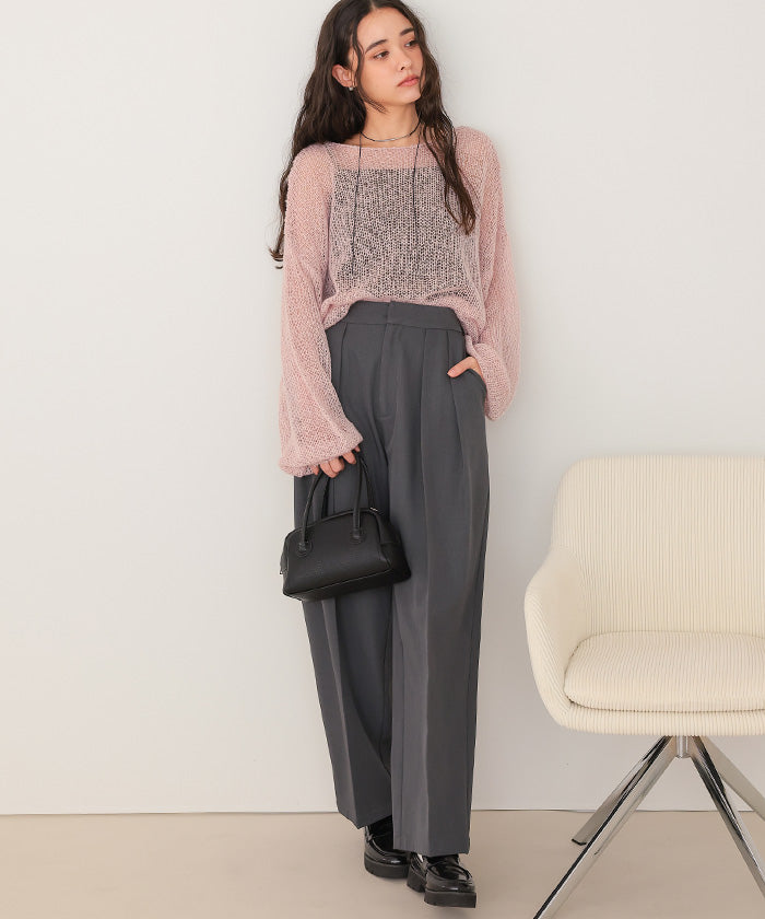 ティティベイト titivate モヘアタッチローゲージシアーニット （エクリュ） エクリュ