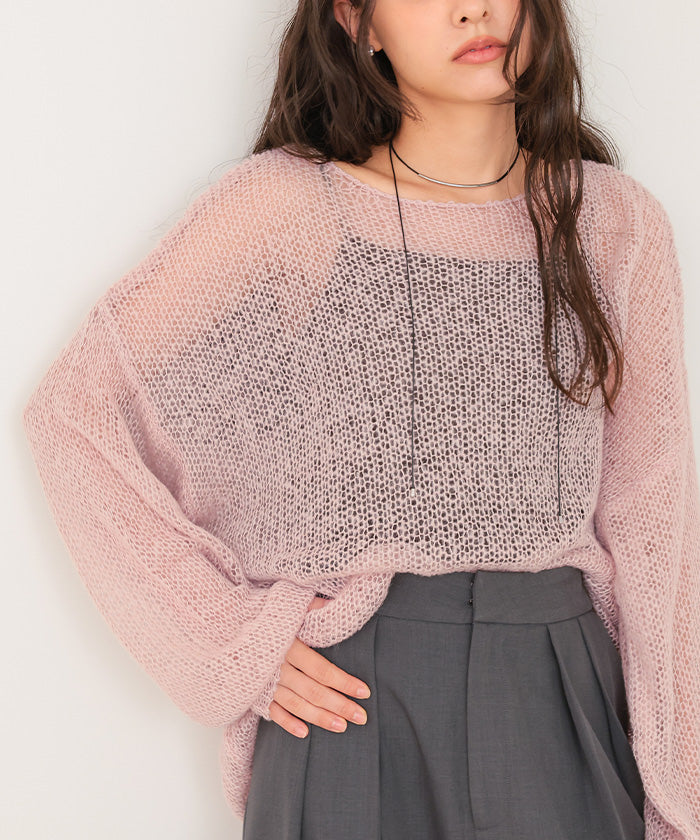 ティティベイト titivate モヘアタッチローゲージシアーニット （エクリュ） エクリュ