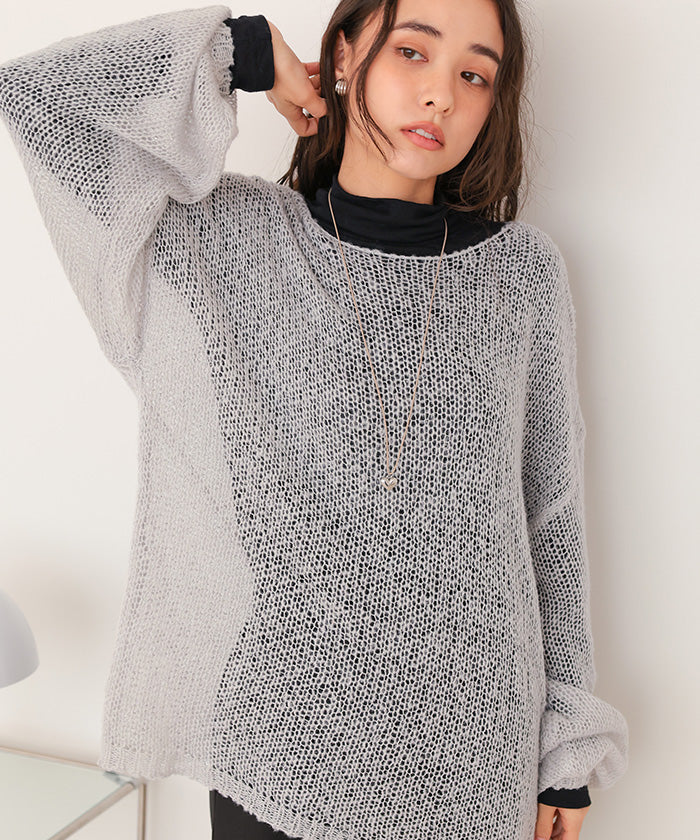 ティティベイト titivate モヘアタッチローゲージシアーニット （エクリュ） エクリュ