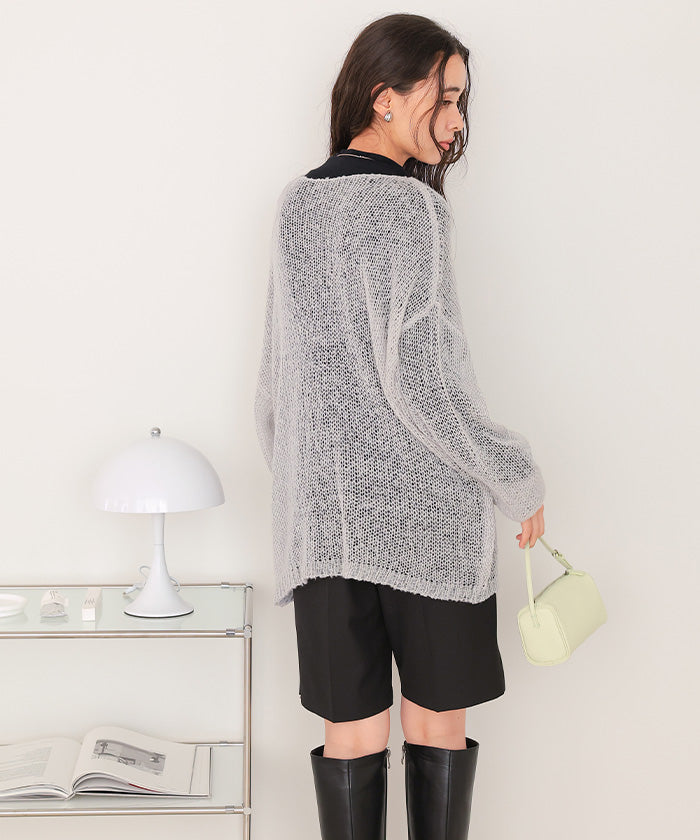 ティティベイト titivate モヘアタッチローゲージシアーニット （エクリュ） エクリュ