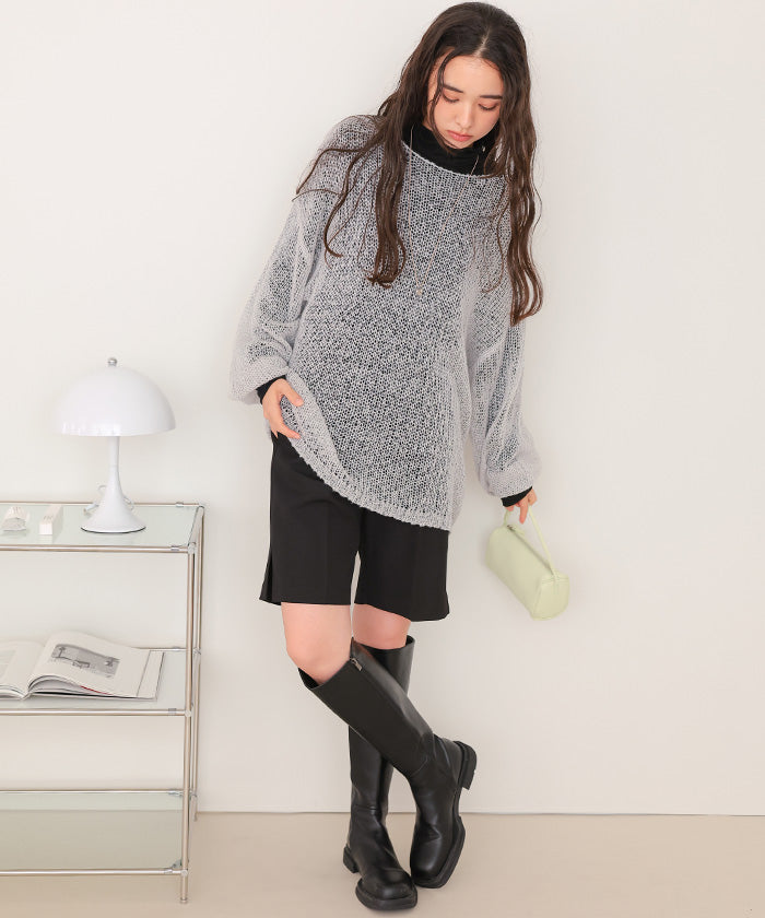 ティティベイト titivate モヘアタッチローゲージシアーニット （エクリュ） エクリュ