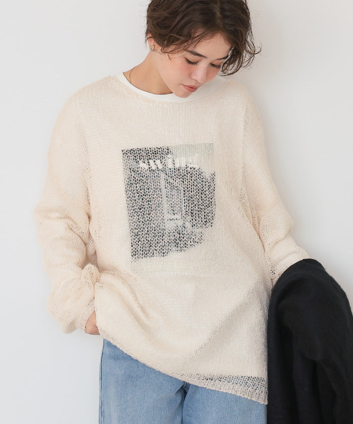 ティティベイト titivate モヘアタッチローゲージシアーニット （エクリュ） エクリュ