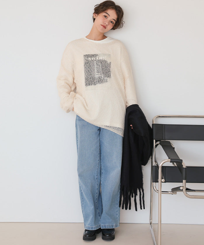 ティティベイト titivate モヘアタッチローゲージシアーニット （エクリュ） エクリュ