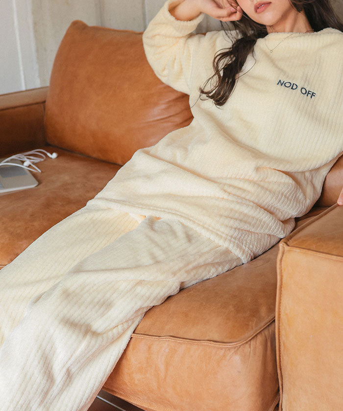 ティティベイト titivate ふわもこマシュマロタッチチュニックパジャマセットアップ （ライトブラウン） ライトブラウン