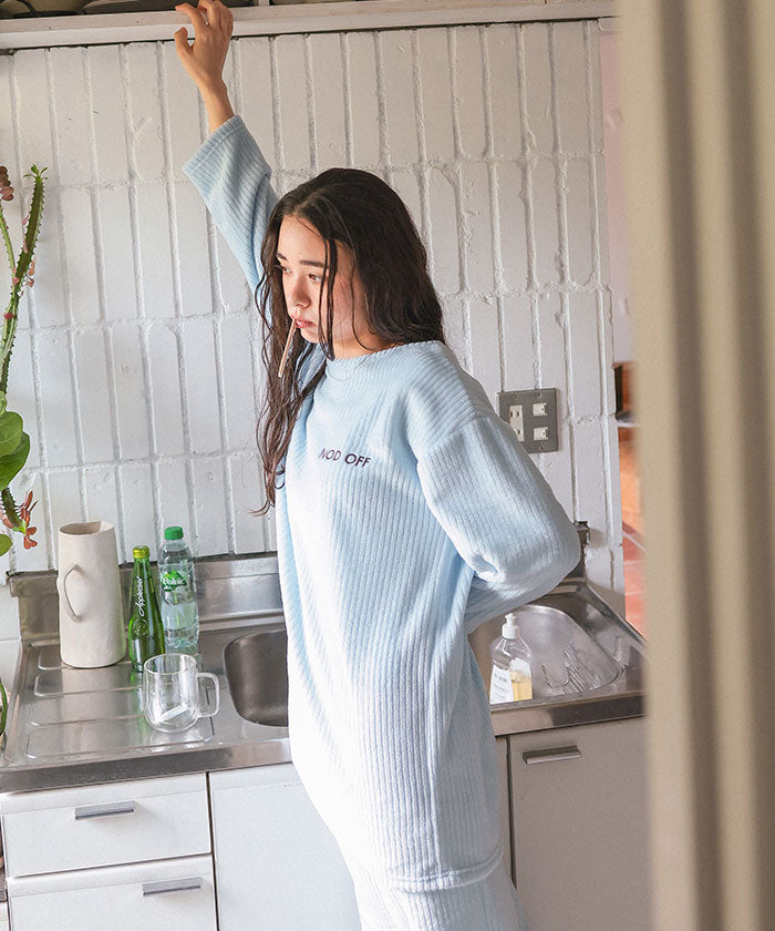 ティティベイト titivate ふわもこマシュマロタッチチュニックパジャマセットアップ （ライトブラウン） ライトブラウン