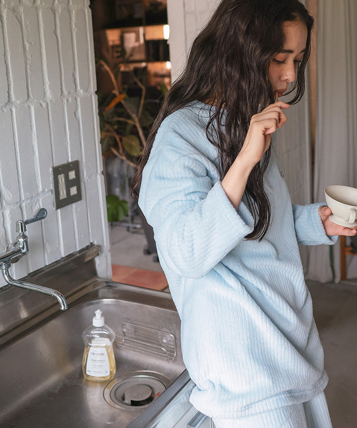 ティティベイト titivate ふわもこマシュマロタッチチュニックパジャマセットアップ （ライトブラウン） ライトブラウン