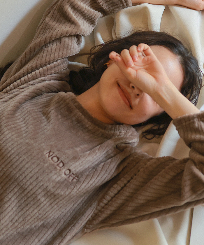 ティティベイト titivate ふわもこマシュマロタッチチュニックパジャマセットアップ （ライトブラウン） ライトブラウン