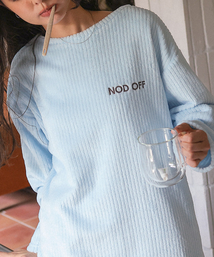 ティティベイト titivate ふわもこマシュマロタッチチュニックパジャマセットアップ （ライトブラウン） ライトブラウン