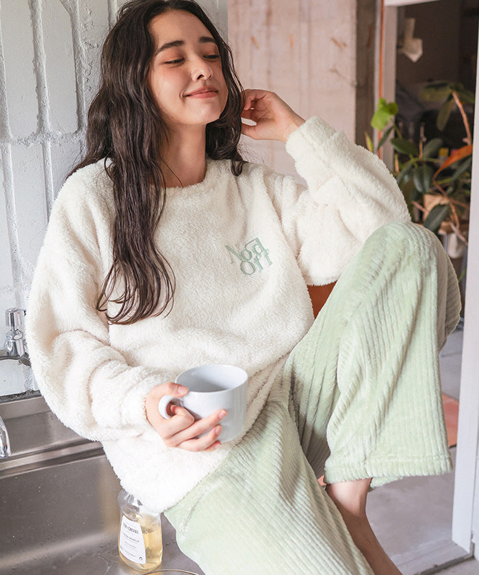 ティティベイト titivate ふわもこマシュマロタッチパジャマセットアップ （ライトベージュ） ライトベージュ