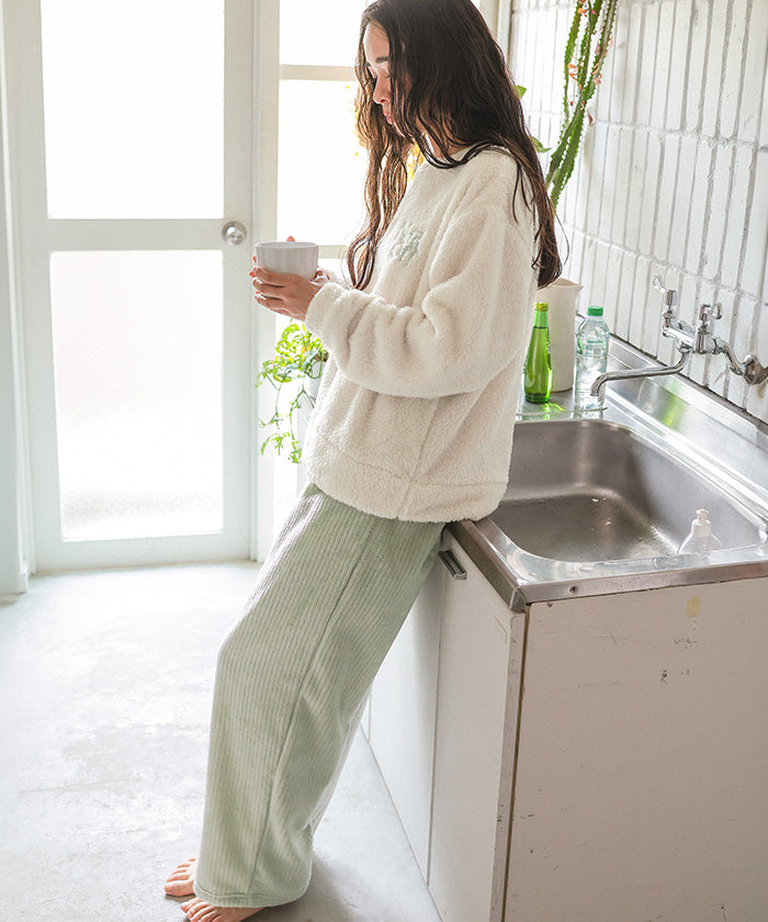 ティティベイト titivate ふわもこマシュマロタッチパジャマセットアップ （ライトベージュ） ライトベージュ