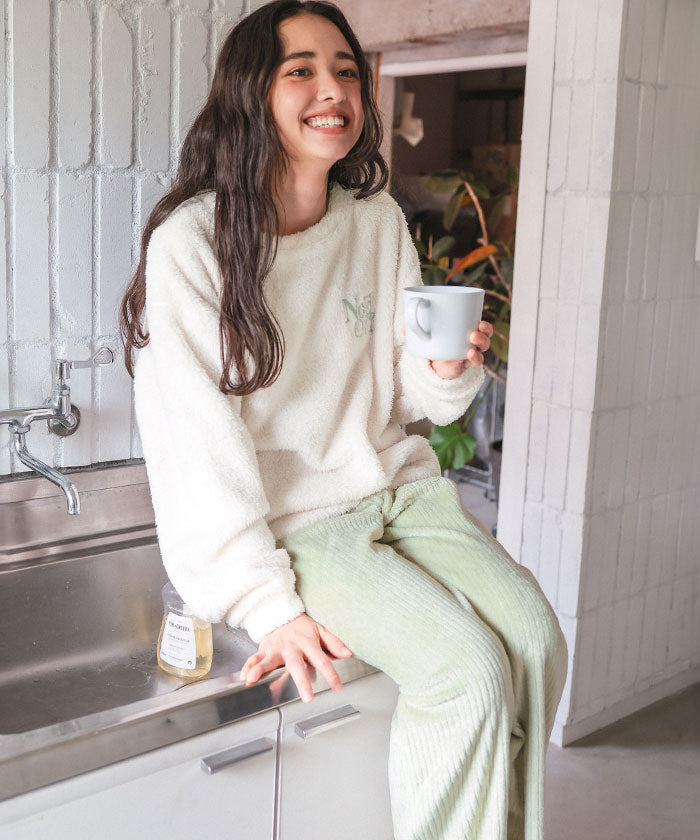 ティティベイト titivate ふわもこマシュマロタッチパジャマセットアップ （ライトベージュ） ライトベージュ