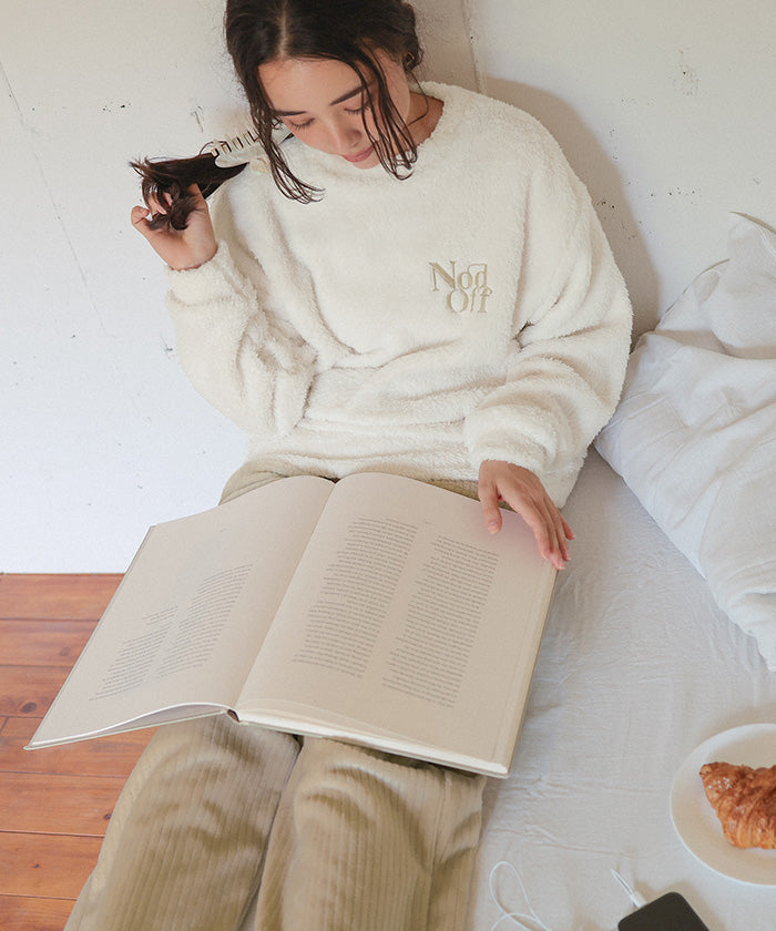 ティティベイト titivate ふわもこマシュマロタッチパジャマセットアップ （ライトベージュ） ライトベージュ